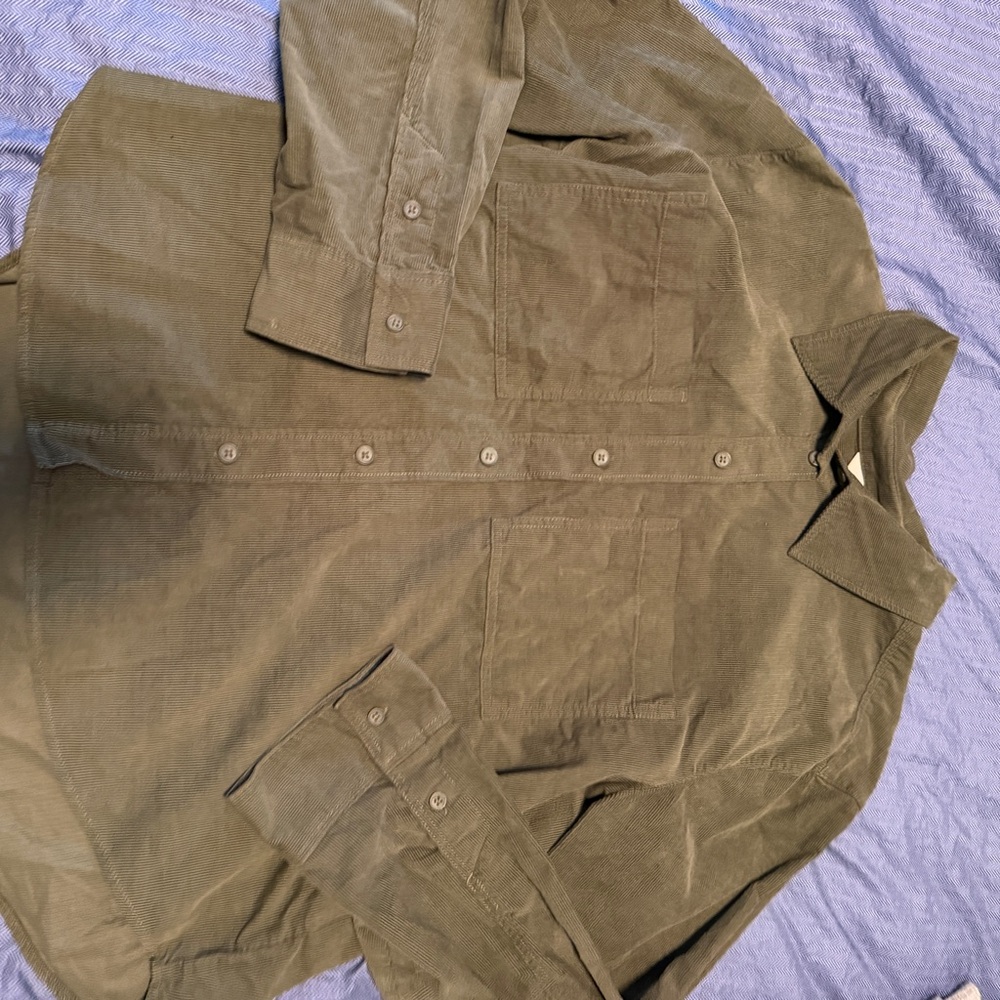 H&M Olive Corduroy Shirt